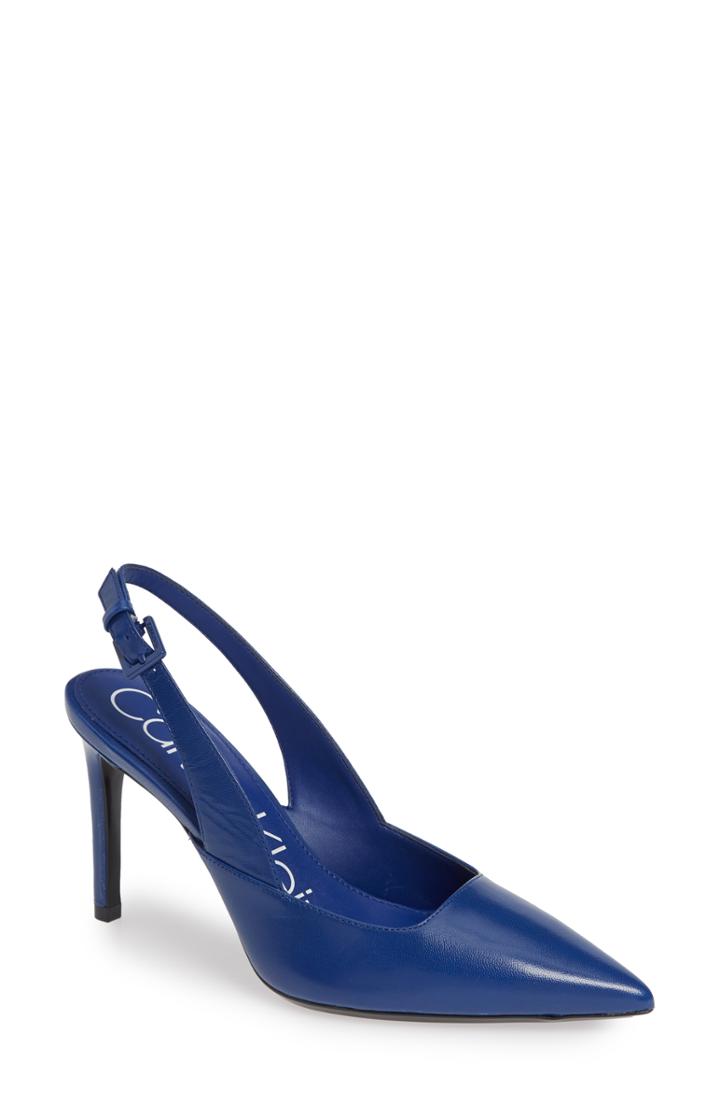 Women's Calvin Klein Rielle Slingback Pump M - Blue
