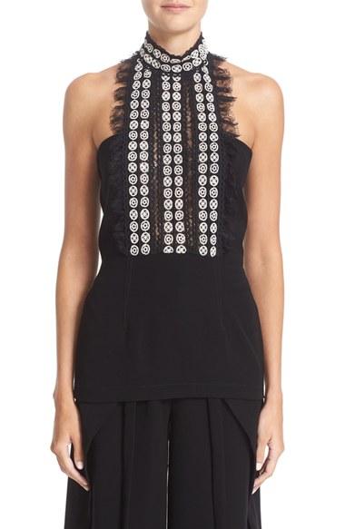 Women's Yigal Azrouel Lace Trim Top