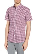 Men's Nordstrom Men's Shop Tech-smart Slim Fit Check Sport Shirt - Red