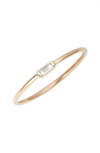 Women's Zoe Chicco Baguette Diamond Stacking Ring