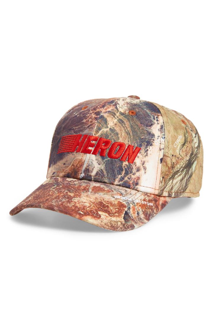 Men's Heron Preston Racing Ball Cap - Brown