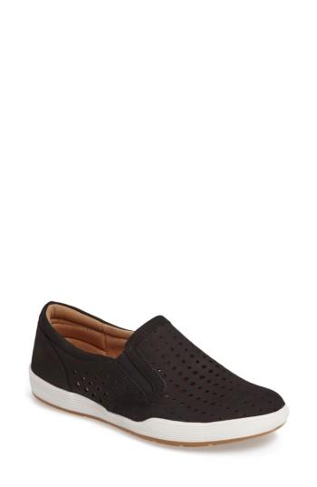 Women's Comfortiva Lyra Perforated Slip-on Sneaker M - Black