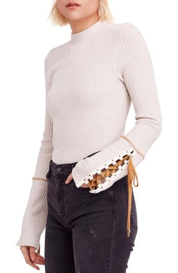 Women's Free People Mountaineer Cuff Mock Neck - Ivory