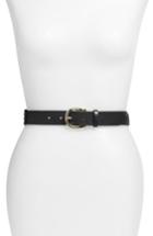 Women's Sezane Ninon Woven Leather Belt, Size - Black