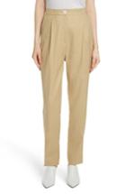 Women's Robert Rodriguez Pleat Front Linen Blend Pants - Beige