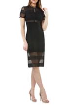 Women's Js Collections Graphic Lace Body-con Cocktail Dress - Black