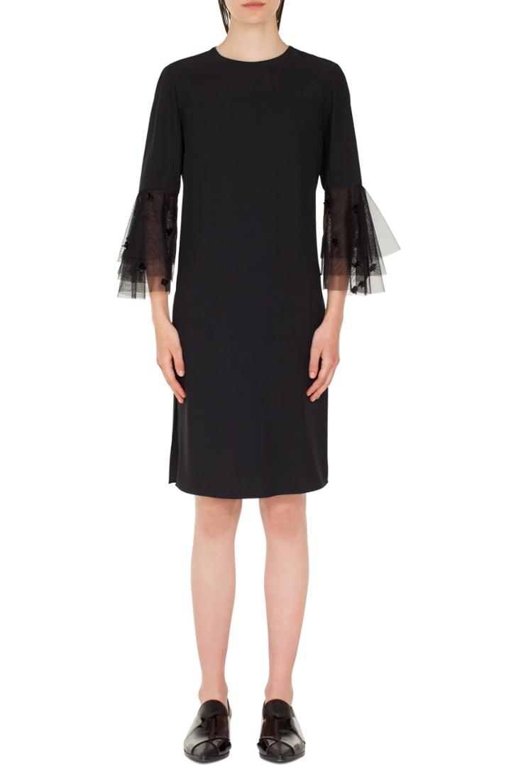 Women's Ganni Silvery Crepe Wrap Dress Us / 36 Eu - Blue