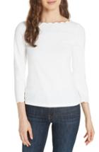 Women's Kate Spade New York Scallop Neck Knit Top - Ivory