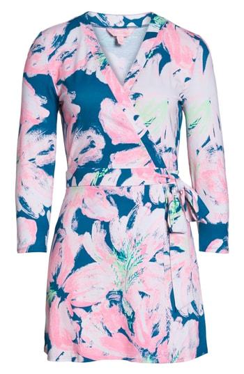 Women's Lilly Pulitzer Karlie Wrap Romper - Blue/green