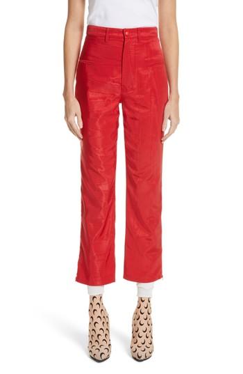 Women's Marine Serre Moire Trousers - Red