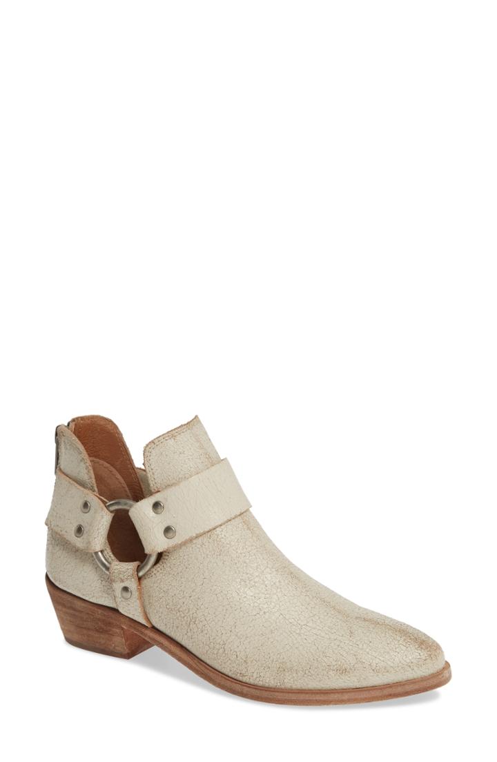 Women's Frye Ray Low Harness Bootie .5 M - Ivory