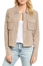 Women's Ag Ari Suede Trucker Jacket - Beige