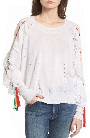 Women's Wildfox Diez Ruffle Sweater