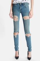 Women's Saint Laurent 'dirty 50s' Destroyed Skinny Jeans