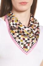 Women's Tory Burch Prism Print Silk Neckerchief, Size - Pink