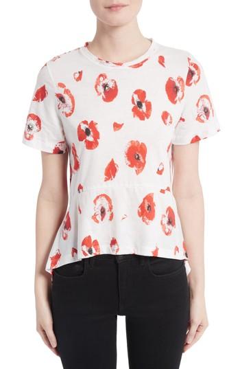 Women's Proenza Schouler Floral Peplum Tee - White