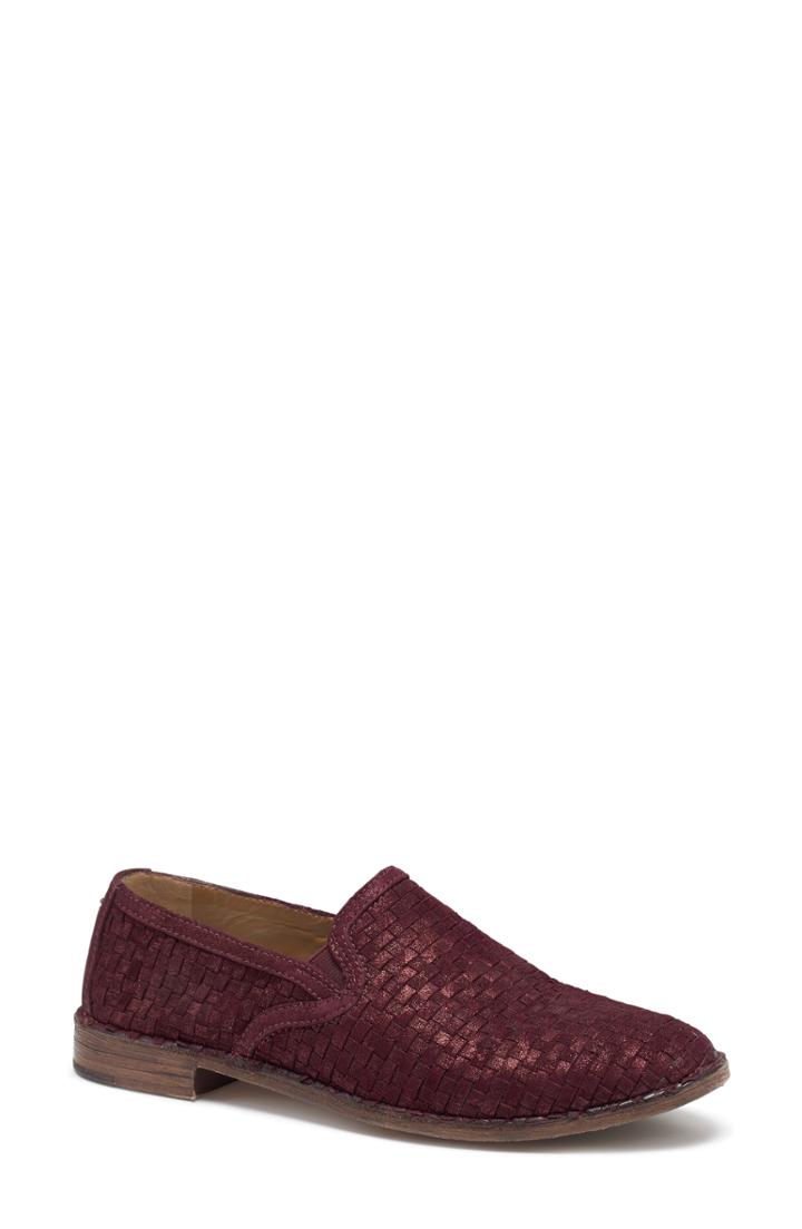 Women's Trask Amanda Woven Loafer .5 M - Burgundy