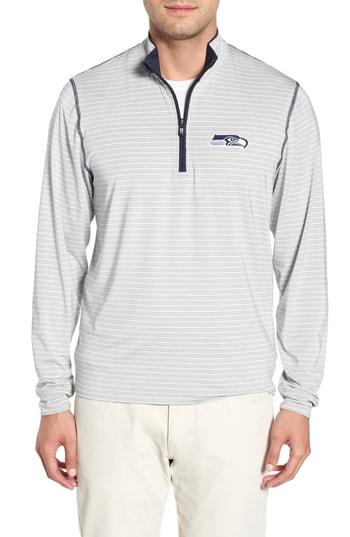 Men's Cutter & Buck Seattle Seahawks - Meridian Half Zip Pullover - Blue