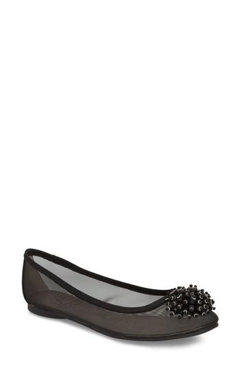 Women's Adrianna Papell Stevie Embellished Flat M - Black