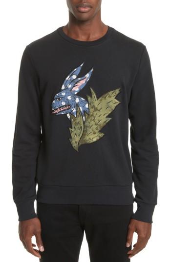Men's Burberry Beasts Applique Crewneck Sweatshirt