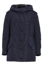 Women's Burberry Hailmere Technical Taffeta Hooded Parka Us / 46 It - Blue