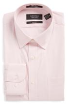 Men's Nordstrom Men's Shop Trim Fit Non-iron Solid Dress Shirt 32/33 - Pink