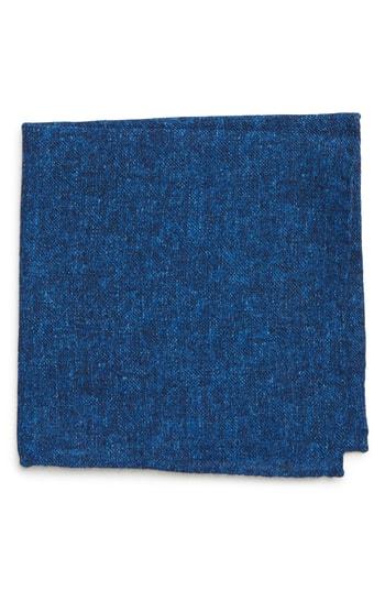 Men's Bonobos Solid Wool Pocket Square, Size - Blue