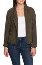 Women's 1.state Ruffle Neck Bomber Jacket