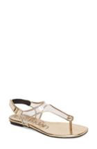 Women's Calvin Klein Shilo Clear Strap Sandal .5 M - Metallic