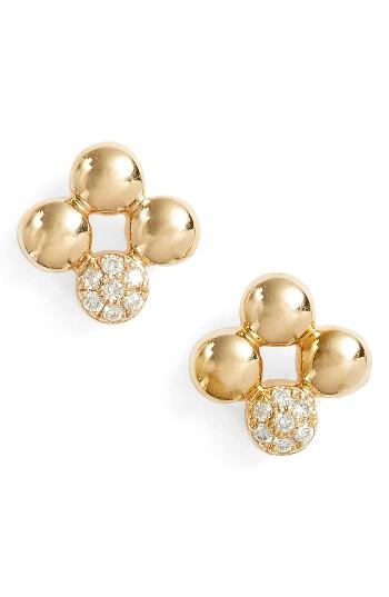 Women's Dana Rebecca Designs Poppy Rae Clover Diamond Stud Earrings