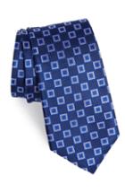 Men's Nordstrom Men's Shop Ashton Squares Silk Tie, Size - Blue