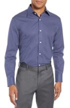 Men's Bonobos Arran Dot Slim Fit Stretch Cotton Shirt .5 32 - Blue
