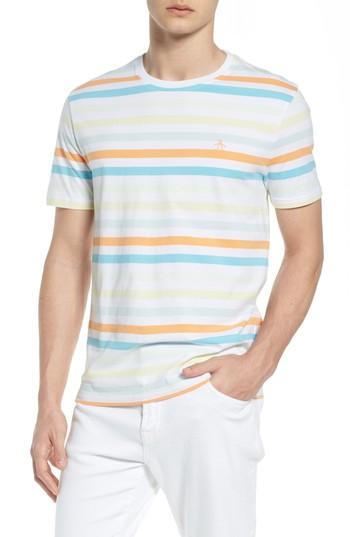 Men's Original Penguin Soda Stripe T-shirt - White