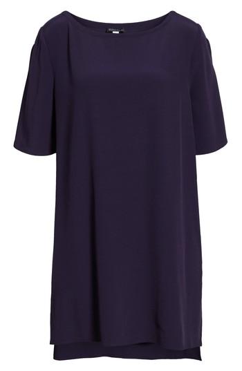 Women's Eileen Fisher Split Sleeve Crepe Tunic, Size - Purple