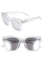 Women's Blanc & Eclare New York 54mm Polarized Sunglasses - Transparent/ Silver Mirror