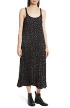 Women's Vince Tossed Ditsy Floral Pleated Slipdress - Black