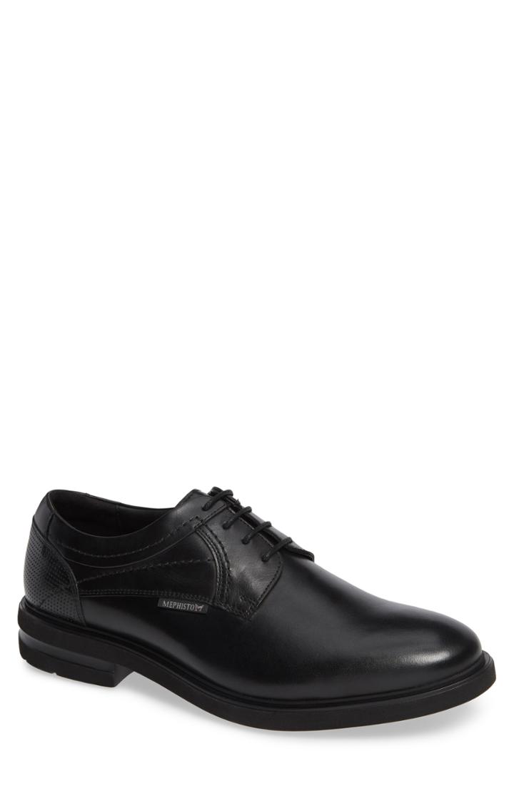 Men's Mephisto Olivio Plain Toe Derby .5 M - Black