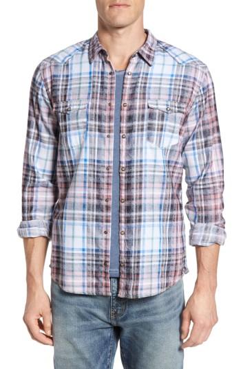 Men's Boss Orange Erodeo Plaid Shirt - Pink