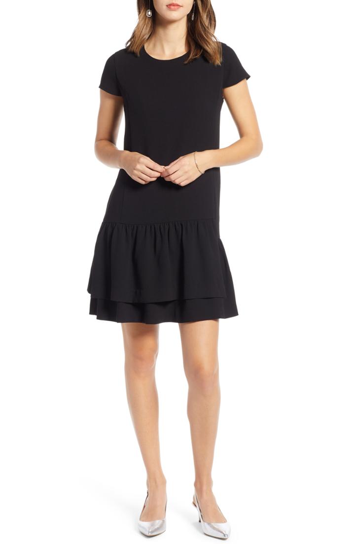 Women's 1901 Ruffle Hem Dress - Black