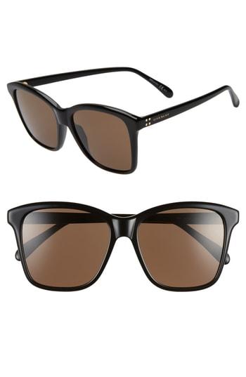Women's Givenchy 55mm Gradient Square Sunglasses - Black
