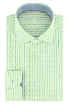 Men's Bugatchi Trim Fit Grid Check Dress Shirt .5 - Green