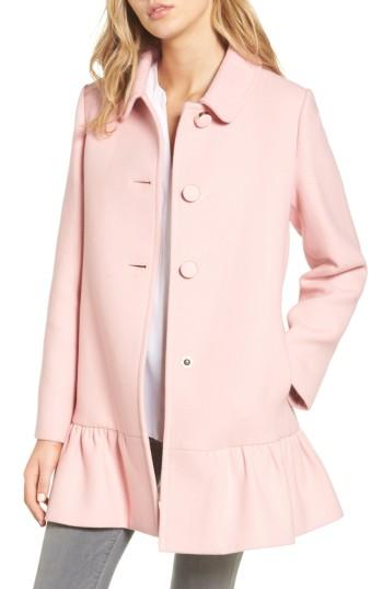 Women's Kate Spade New York Twill Peacoat - Pink