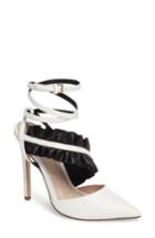 Women's Topshop Grill Frill Ankle Strap Pump .5us / 37eu - White