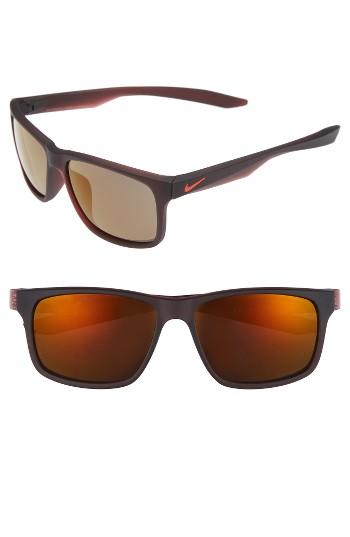 Men's Nike Essential Chaser 59mm Reflective Sunglasses - Matte Night Maroon