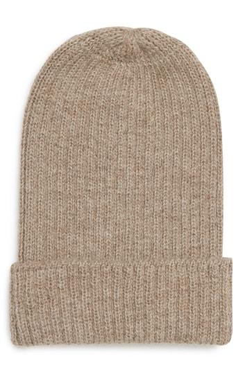 Women's Lamini Nolita Ribbed Alpaca Beanie - Beige