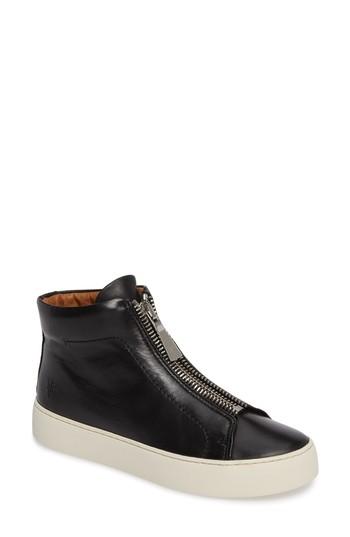 Women's Frye Lena Zip High Top Sneaker M - Black