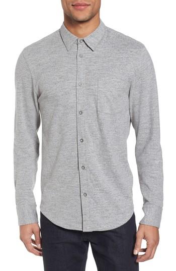 Men's Jason Scott Wilson Slim Fit Knit Sport Shirt - Grey