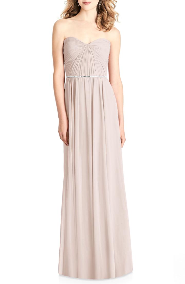 Women's Jenny Packham Strapless Chiffon Gown