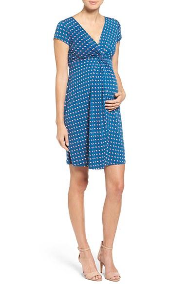 Women's Leota Twist Front Maternity Dress