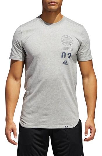 Men's Adidas 3-stripes Fit T-shirt, Size Small - Grey